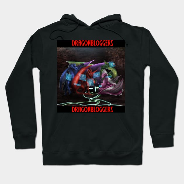 DragonBloggers Tech Dragons in Cave Hoodie by Shopping Dragons